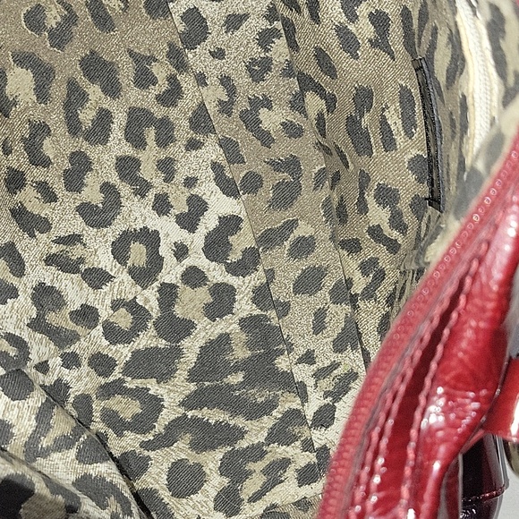 Blumarine Burgundy Patent Leather Crossbody Handbag - Picture 9 of 12